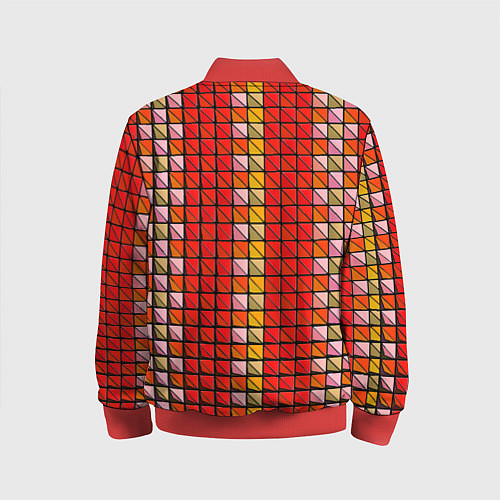 Детский бомбер Красные плитки / 3D-Красный – фото 2