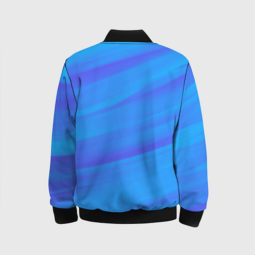 Детский бомбер Россия - синие волны / 3D-Черный – фото 2