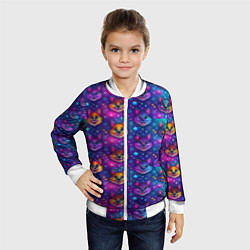 Бомбер детский Furry anime face, цвет: 3D-белый — фото 2