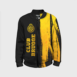 Детский бомбер Club Brugge - gold gradient по-вертикали
