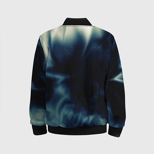 Детский бомбер Абстрактный тёмно-синий / 3D-Черный – фото 2