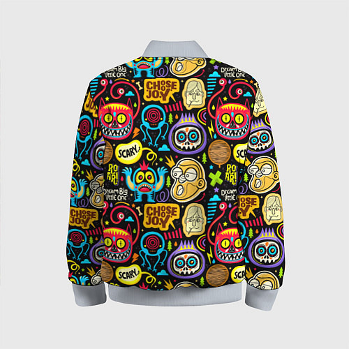 Детский бомбер Choose joy / 3D-Серый – фото 2