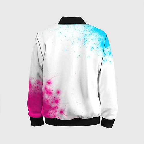 Детский бомбер Tottenham neon gradient style вертикально / 3D-Черный – фото 2