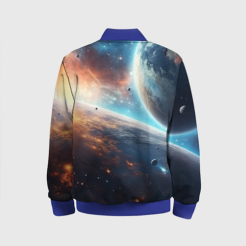 Детский бомбер Космос и планеты / 3D-Синий – фото 2