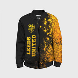 Детский бомбер Leeds United - gold gradient по-вертикали