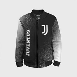 Бомбер детский Juventus sport на темном фоне вертикально, цвет: 3D-черный