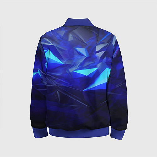 Детский бомбер Герб России на синей абстракции / 3D-Синий – фото 2