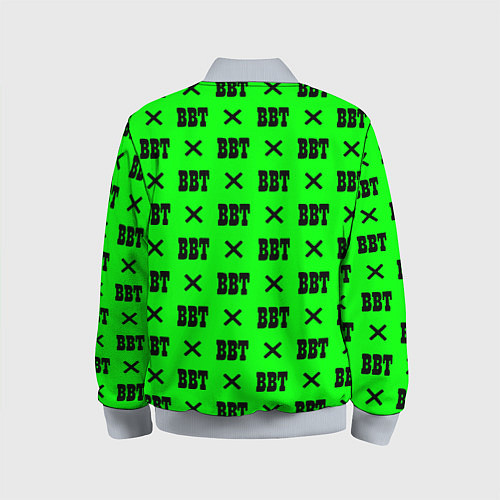 Детский бомбер BBT logo green steel / 3D-Серый – фото 2