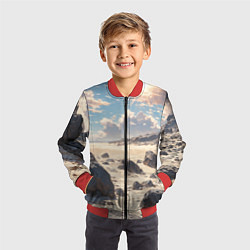 Бомбер детский Аниме пляж, цвет: 3D-красный — фото 2