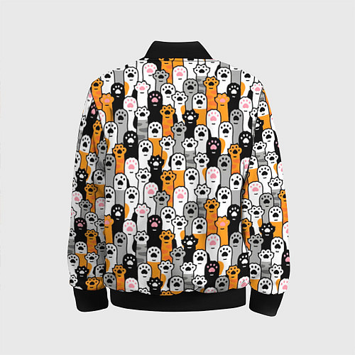 Детский бомбер Кошачьи лапы / 3D-Черный – фото 2