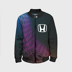 Бомбер детский Honda neon hexagon, цвет: 3D-черный