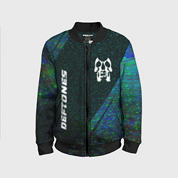 Детский бомбер Deftones glitch blue