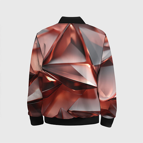 Детский бомбер Рубиновые пирамидки / 3D-Черный – фото 2