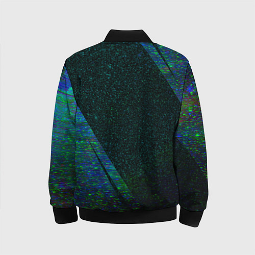 Детский бомбер Valencia glitch blue / 3D-Черный – фото 2