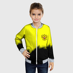 Бомбер детский Российская империя краски герб, цвет: 3D-серый — фото 2