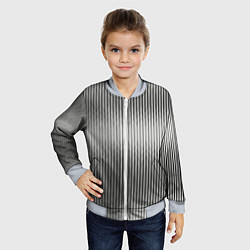 Бомбер детский Серые вертикальные линии, цвет: 3D-серый — фото 2