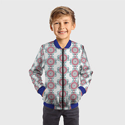 Бомбер детский Паттерн с круговым орнаментом, цвет: 3D-синий — фото 2