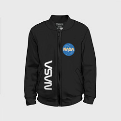 Бомбер детский NASA logo usa space, цвет: 3D-черный