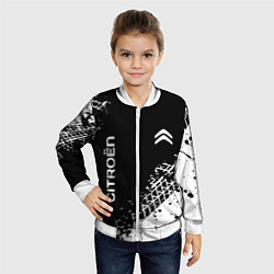 Бомбер детский Ситроен: следы от шин, цвет: 3D-белый — фото 2