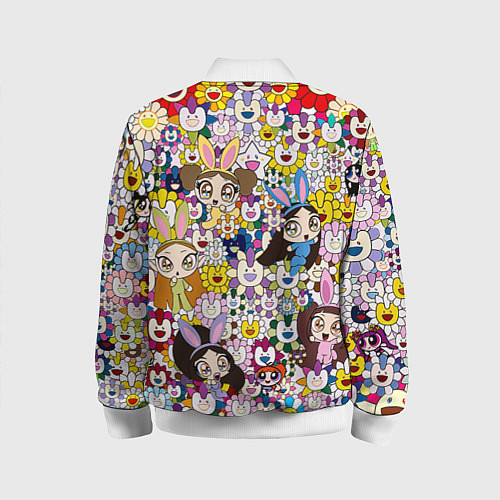 Детский бомбер Right now NewJeans and Takashi Murakami / 3D-Белый – фото 2