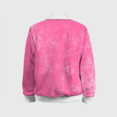 Детский бомбер Pink bleached splashes / 3D-Белый – фото 2