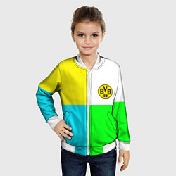 Бомбер детский Borussia color cport, цвет: 3D-белый — фото 2