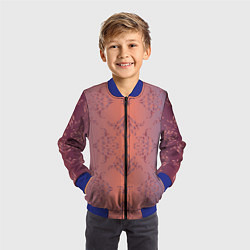 Бомбер детский Векторные узоры, цвет: 3D-синий — фото 2