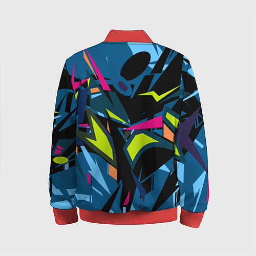 Детский бомбер Настоящая абстракция / 3D-Красный – фото 2