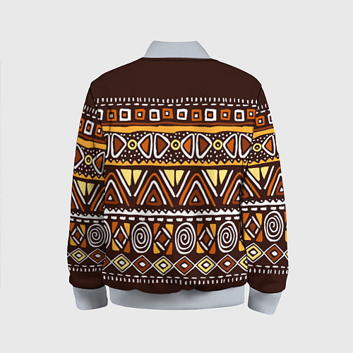 Детский бомбер Африканский традиционный орнамент / 3D-Серый – фото 2