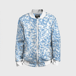 Бомбер детский Пёстрый бело-голубой, цвет: 3D-белый