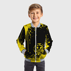 Бомбер детский Трафальгар Д Ватер Ло прозвище пират, цвет: 3D-серый — фото 2