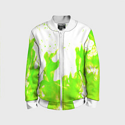 Бомбер детский Кислотный огонь, цвет: 3D-белый