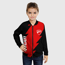 Бомбер детский Ducati - logo, цвет: 3D-черный — фото 2