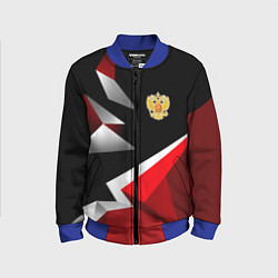 Детский бомбер Russia uniform - красный и черный