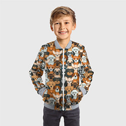 Бомбер детский Мультяшные собачки, цвет: 3D-серый — фото 2