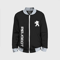 Бомбер детский Peugeot logo white, цвет: 3D-серый