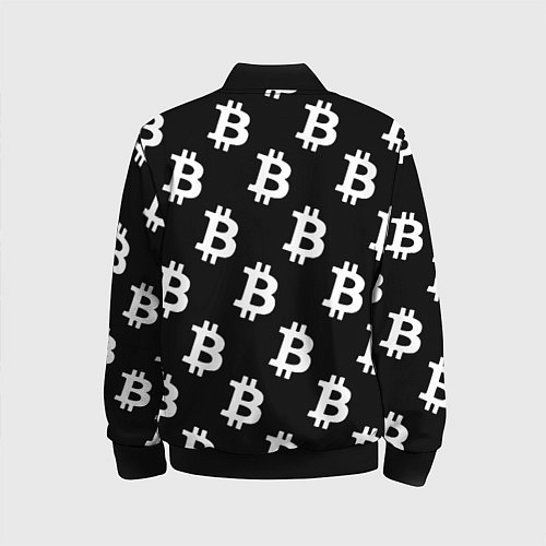 Детский бомбер Биткоин блокчейн / 3D-Черный – фото 2