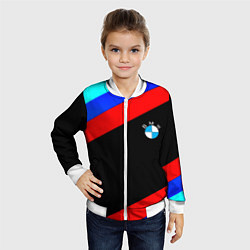 Бомбер детский BMW line sport, цвет: 3D-белый — фото 2