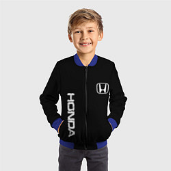 Бомбер детский Honda white logo auto, цвет: 3D-синий — фото 2
