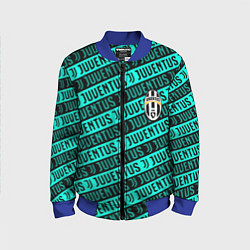 Бомбер детский Juventus pattern logo steel, цвет: 3D-синий