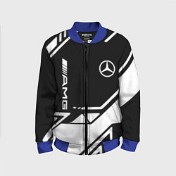 Бомбер детский Mercedes bens geometry, цвет: 3D-синий
