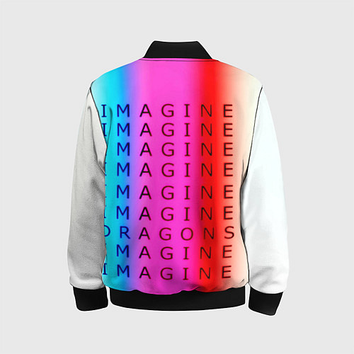 Детский бомбер Imagine Dragons neon rock / 3D-Черный – фото 2