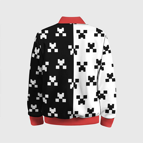 Детский бомбер Minecraft pattern love / 3D-Красный – фото 2
