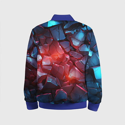 Детский бомбер Синие камни с красным светом / 3D-Синий – фото 2