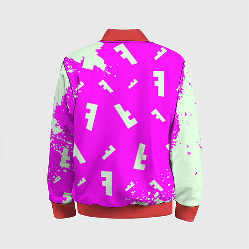 Детский бомбер Fortnite pattern pink / 3D-Красный – фото 2