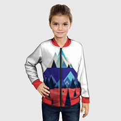 Бомбер детский Русские горы, цвет: 3D-красный — фото 2