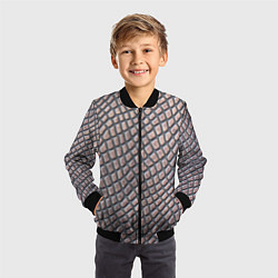 Бомбер детский Кожаный принт, цвет: 3D-черный — фото 2