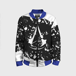 Бомбер детский Assassins Creed logo краски, цвет: 3D-синий
