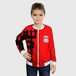 Бомбер детский Liverpool fc sport steel, цвет: 3D-белый — фото 2