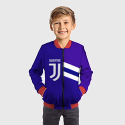 Бомбер детский Juventus sport geometry line, цвет: 3D-красный — фото 2